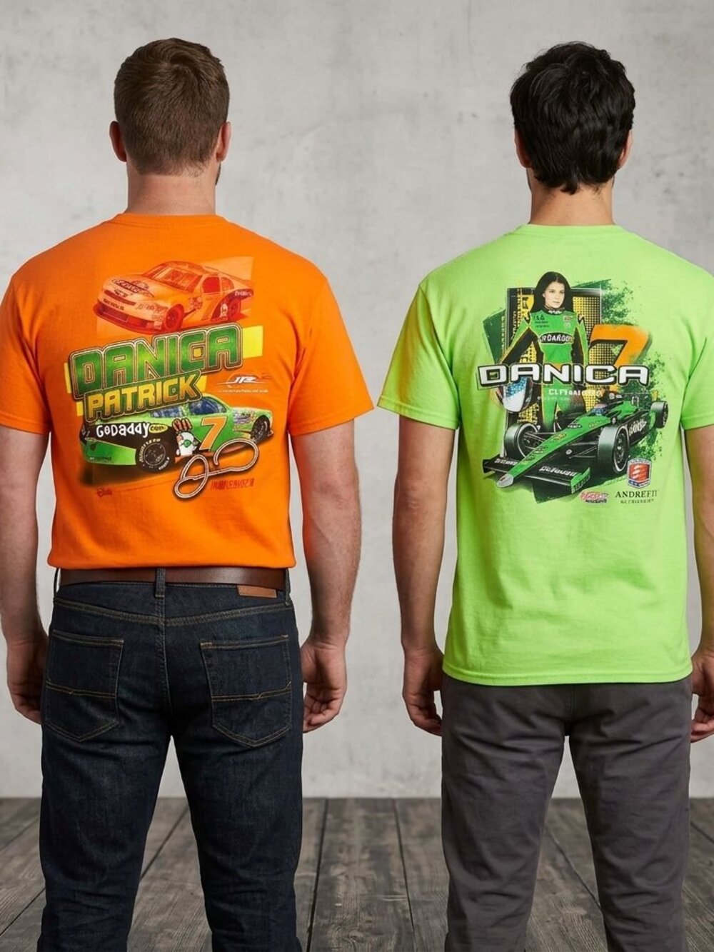 Set Of 2 Danica Patrick T--Shirts - Adult Size 3X -Indy Car & Nascar